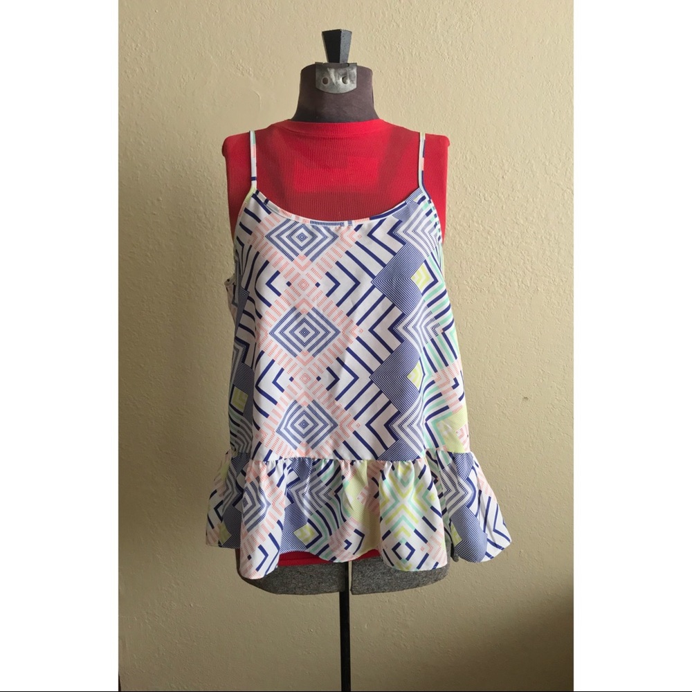 ANTHROPOLOGIE Eloise Geometric Print Cami